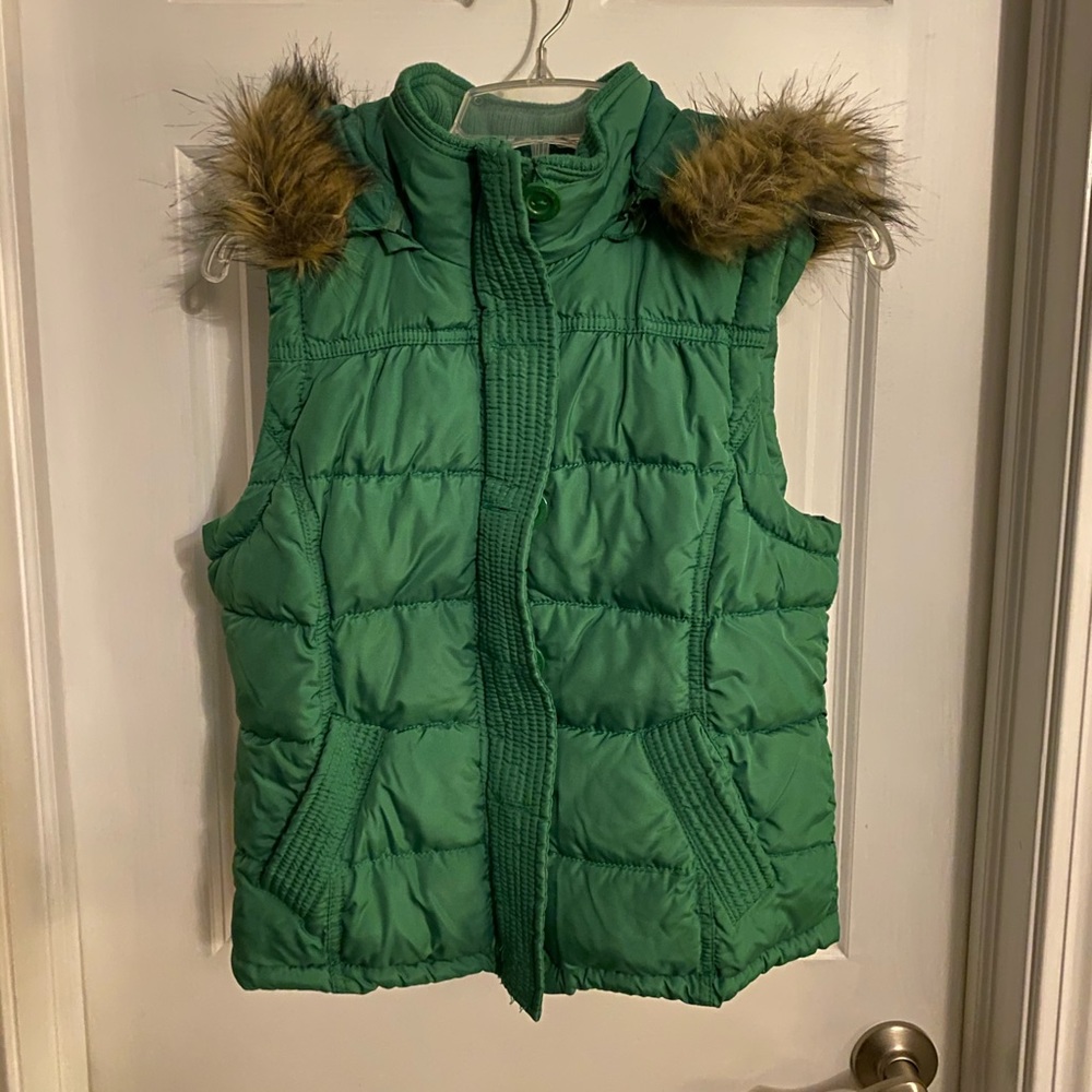 Aeropostale Puffy Vest with Removable Hood